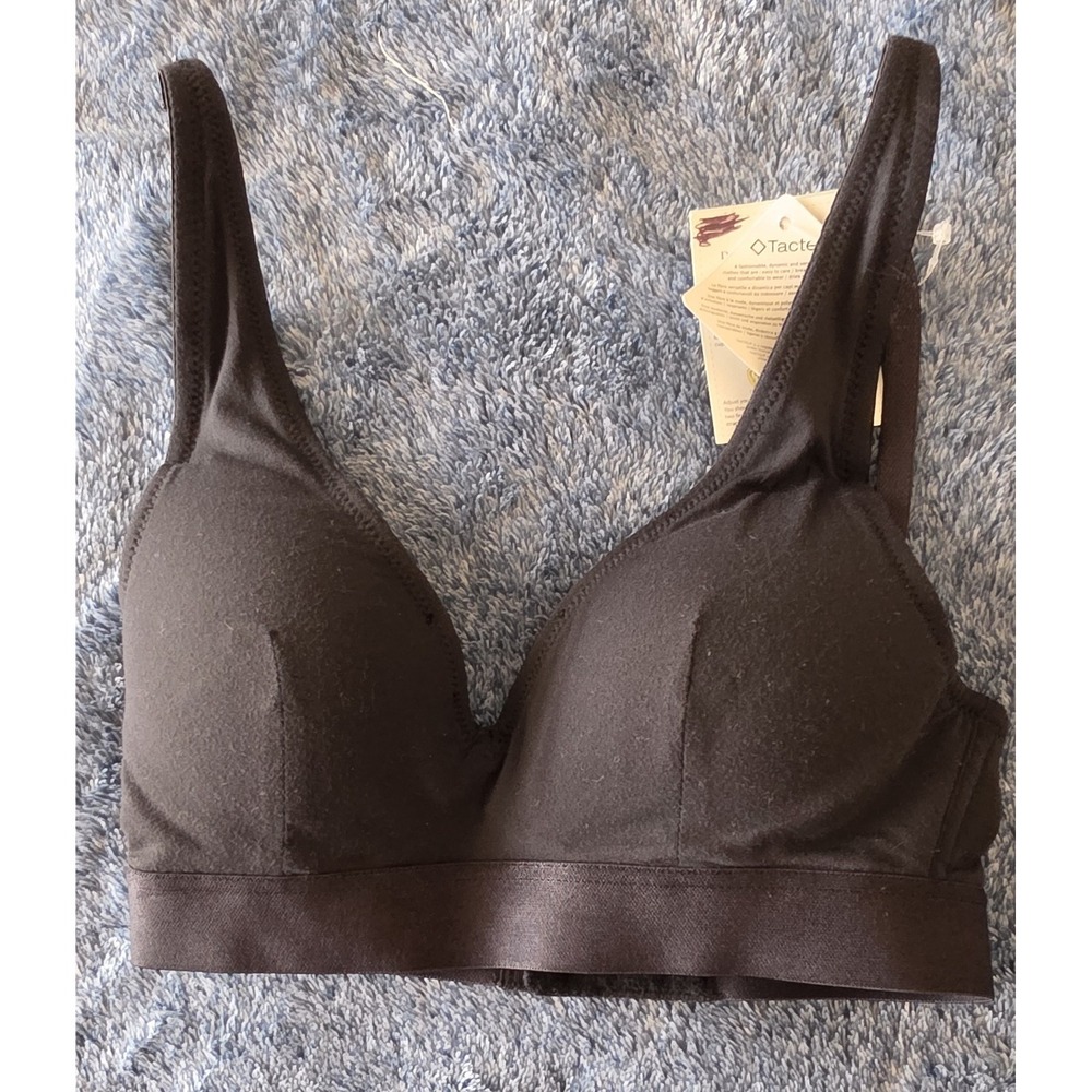NWT The Little Bra Company 28B Black Balconette Wireless Bralette Lingerie